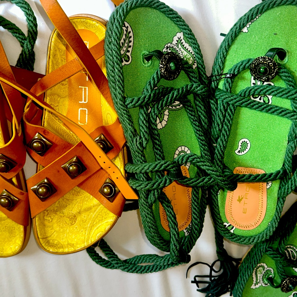 Size 10 Etro sandals brand new never worn